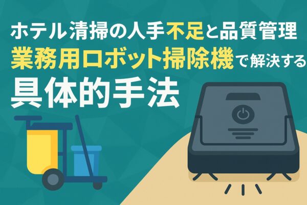 ホテル清掃の人手不足と品質管理を業務用ロボット掃除機で解決する具体的手法