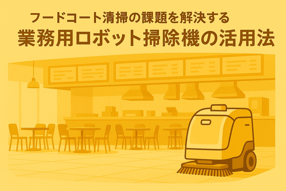 フードコートの清掃を業務用ロボット掃除機で